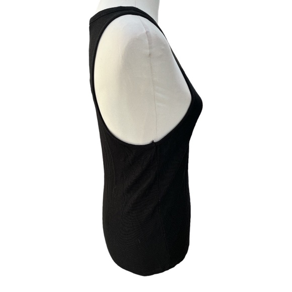 Zara Sleeveless Ribbed Cardigan Sweater Black Size Medium - Picture 3 of 7